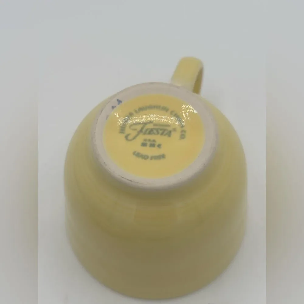 Fiestaware Yellow Teacup and Saucer Fiesta Retired Pale Yellow Tea Cup